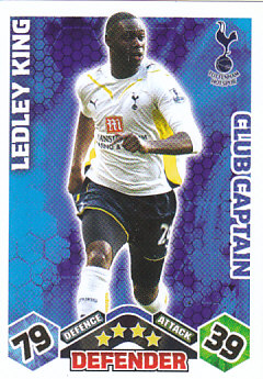Ledley King Tottenham Hotspur 2009/10 Topps Match Attax Club Captain #EX105